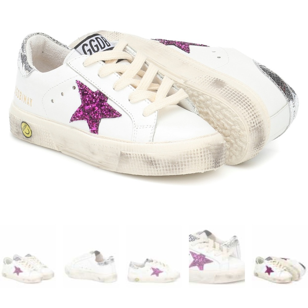 GOLDEN GOOSE KIDS
May leather sneakers